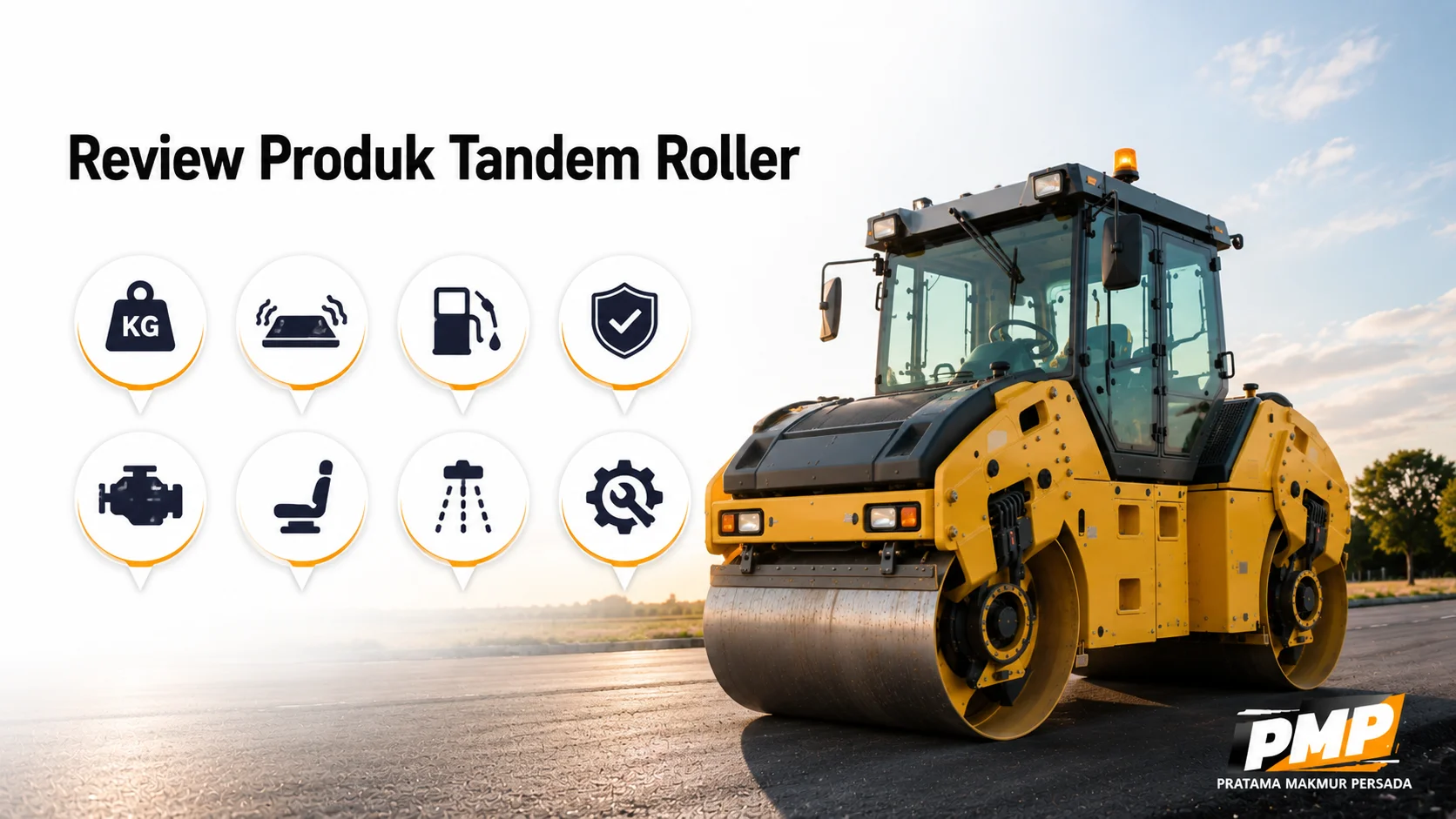 Review produk tandem roller untuk mendukung pengadaan alat berat proyek infrastruktur