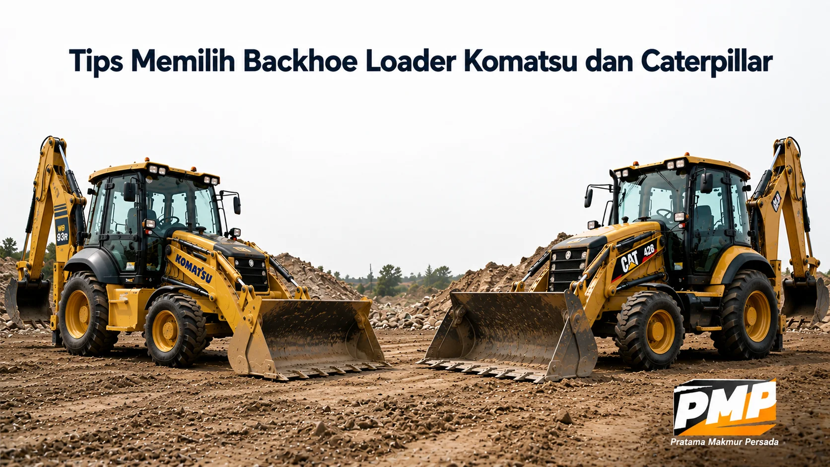 Tips memilih Backhoe Loader Komatsu dan Caterpillar sesuai kebutuhan proyek