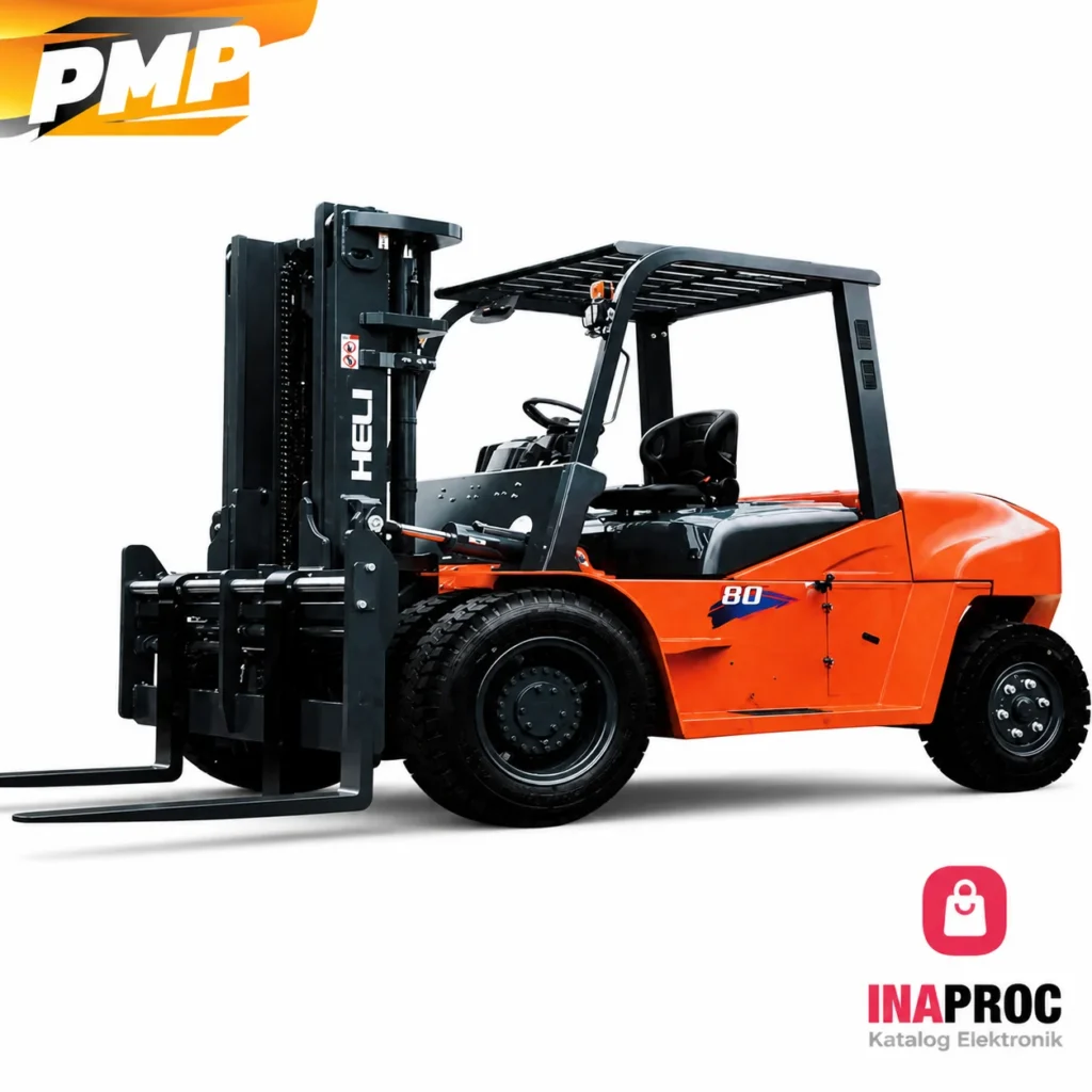 Forklift 8 Ton Diesel Heli CPCD80 untuk pengangkatan material berat