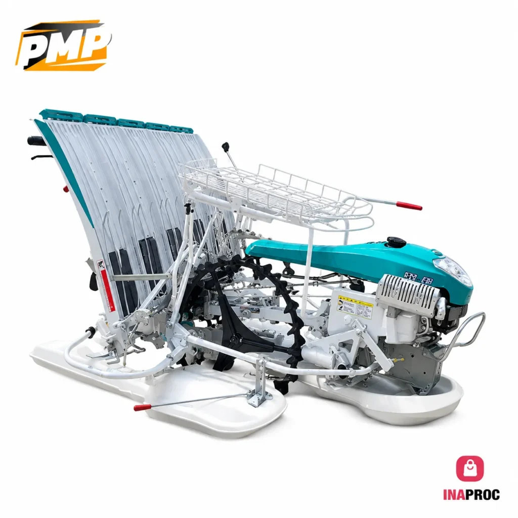 rice transplanter 5hp 4 row inaproc beroperasi di sawah mesin tanam padi 5 pk e-katalog